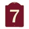 Signmission Designer Series Sign W/ Number 7, Burgundy Heavy-Gauge Aluminum Sign, 24" x 18", BU-1824-22901 A-DES-BU-1824-22901 - alternate 1